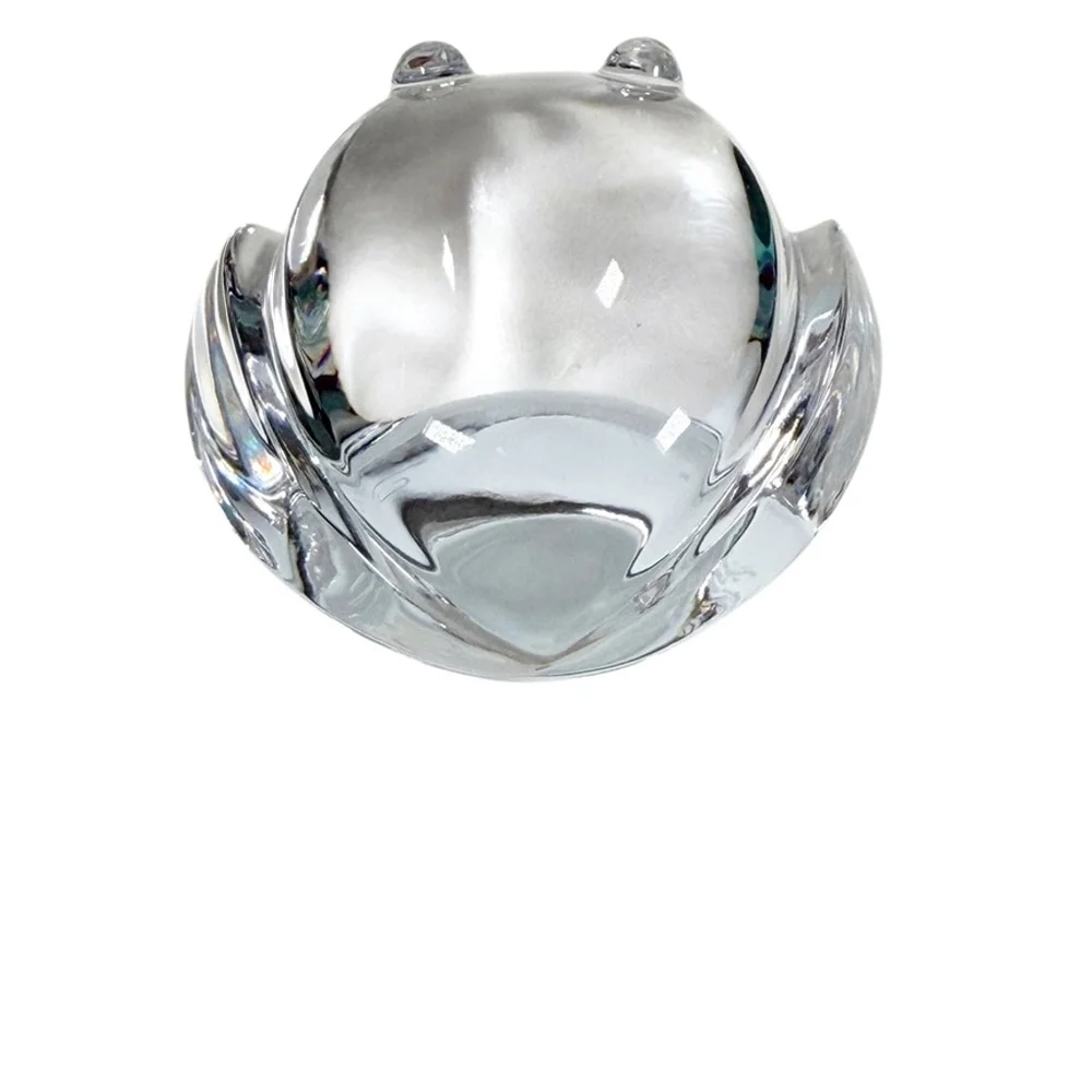 Vintage Val St. Lambert Crystal Frog Paperweight Made In Belgium De Sousa